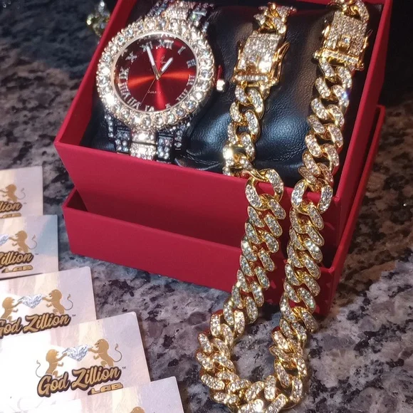 Bracelet & Watch lab Diamond chain 90 DAY Warranty high-end prototypes. Real Lab Watch, Bracelet & 18 Chain Unisex 90 DAY Warranty high-end  main image 3